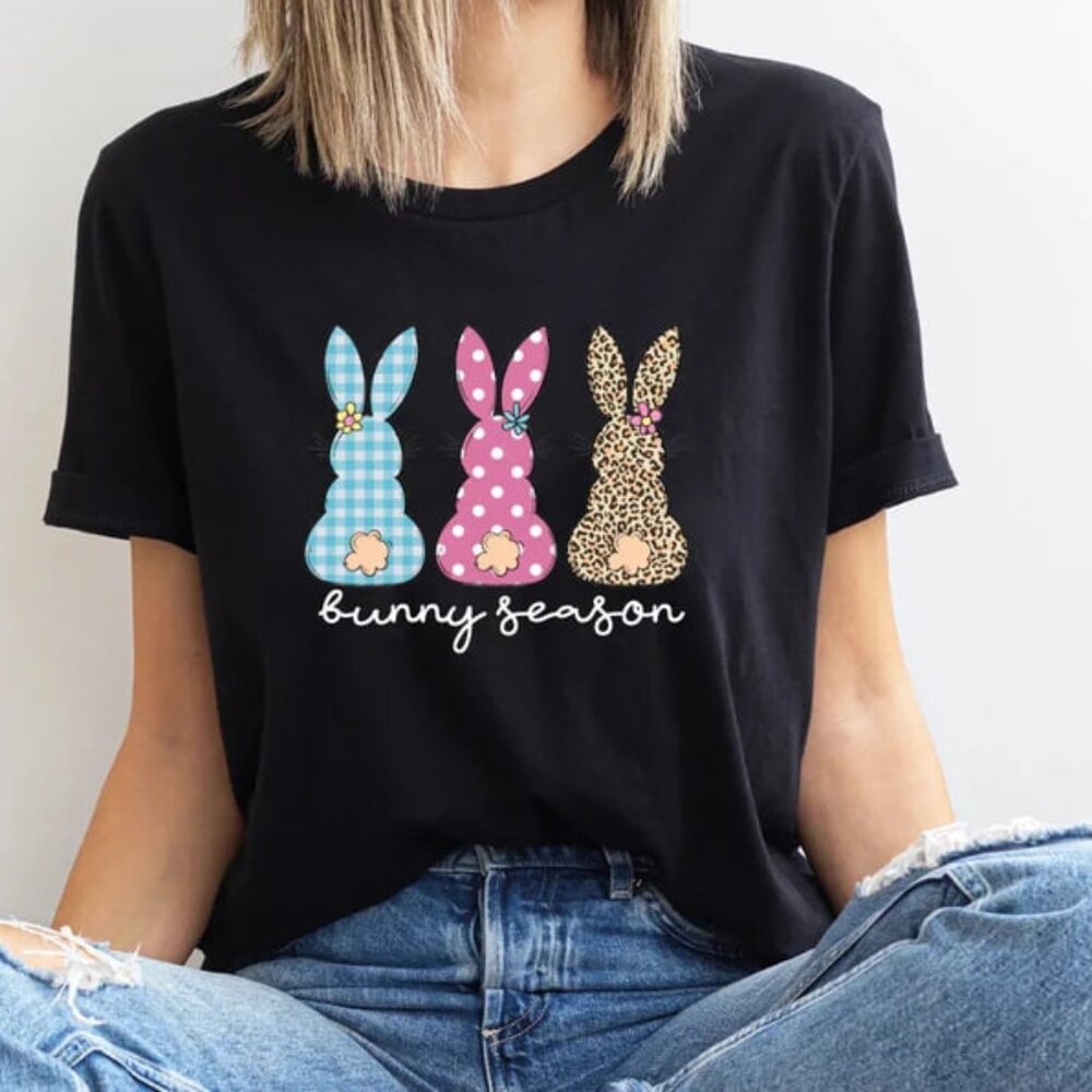Cute Easter Shirt, Graphic Bunny Shirt, Easter Gift